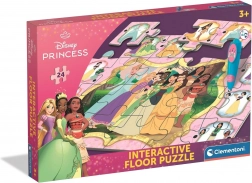 Puzzle de sol avec stylo interactif Princesses 24 pièces