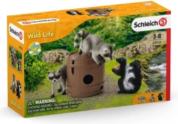 Schleich 42532 Facéties aux Noisettes Raton laveur Mouffette Wild Life