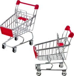 Mini chariot de courses en métal pour enfants et poupées – décoration et organiseur