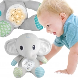 Woopie éléphant en peluche avec projecteur et berceuses, 12 mélodies