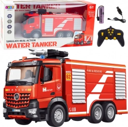 Camion de pompiers de secours télécommandé avec échelle extensible et brume d’eau