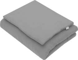 Ensemble en mousseline avec garnissage New Baby 80 × 70 cm gris
