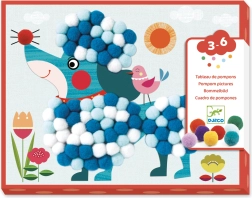 Collages avec pompons Jeux de Chiens par Djeco