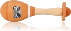 Maracas en bois pour enfants avec motif raton laveur