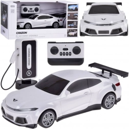 Voiture RC avec station de recharge – Blanc