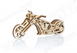 Puzzle 3D en bois moto CHOPPER – mini modèle, 22 pièces