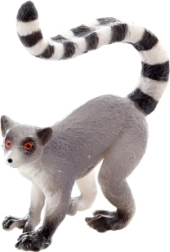 Figurine en plastique de lémurien à queue annelée