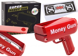 Pistolet lance-billets Money Gun – lanceur de billets rouge pour soirée