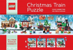 Puzzle de Noël train LEGO 4×100 pièces