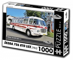 Puzzle Rétro-voitures Škoda 706 RTO LUX autobus 1000 pièces