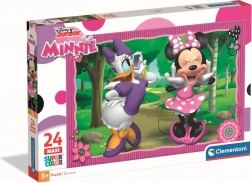 puzzle minnie et daisy en promenade maxi 24 pièces