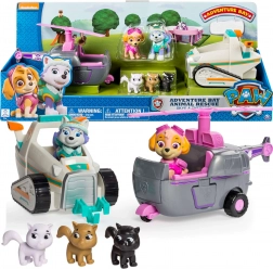 Paw Patrol set de sauvetage Skye et Everest – hélicoptère, moto-neige et figurines de chatons