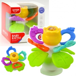 Jouet sensoriel pour enfants Fleur avec partie rotative et ventouse