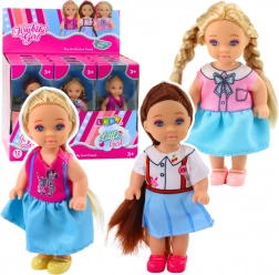 Mini poupée KAIBIBI aux longs cheveux, robe colorée, 12 cm