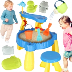 Table de jeu pour enfants avec bac à sable et fontaine 2 en 1