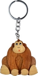 Porte-clés en bois Singe