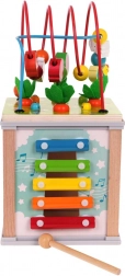 Cube multifonction en bois pour enfants