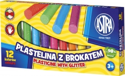 Astra pâte à modeler pailletée – 12 couleurs
