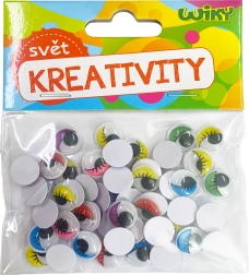 Yeux mobiles colorés 12 mm