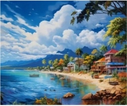 Peinture diamant Côte ensoleillée 30x40 cm