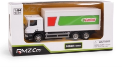 Modèle métallique de camion SCANIA CASTROL 1:64 avec mécanisme à rétrofriction