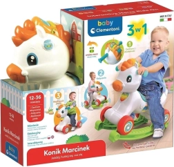 Cheval à bascule et porteur interactif 3-en-1 CLEMENTONI – CZ/EN