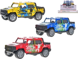 Voiture tout-terrain 1:36 avec structure métallique et retour en arrière