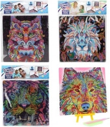 Peinture diamant Animaux sur carton 20x20 cm