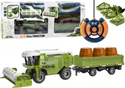 Moissonneuse-batteuse RC avec remorque verte