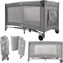 Lit parapluie de voyage pour enfant 60 × 120 cm avec cadre pliant et matelas