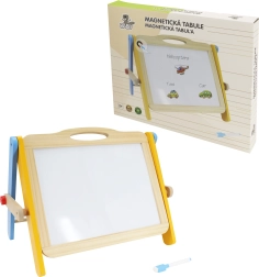 BABU tableau en bois magnétique double face avec accessoires