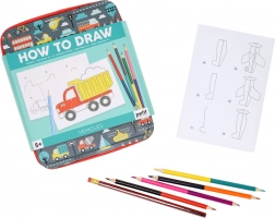 Petit Collage comment dessiner des véhicules – kit créatif pour enfants