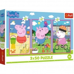 Puzzle 3x50 Peppa Pig - L'amitié