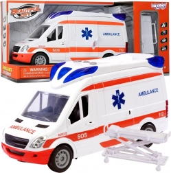 Woopie ambulance avec brancard et effets lumineux et sonores
