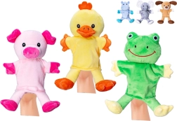 Marionnette en peluche animal 25 cm pour bébés et enfants
