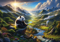 Puzzle Refuge pour Panda 500 pièces