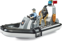 Bateau jouet de police avec figurines