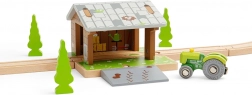 Bigjigs Rail grange en bois sur rails