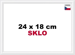 Cadre photo en plastique 24 × 18 cm – blanc