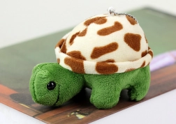 Peluche tortue 10 cm Marron Porte-clés