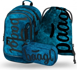 Baagl set scolaire Core Ocean – sac à dos, trousse et sac