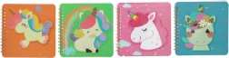 Carnet 14x14 cm avec motif 3D Licorne