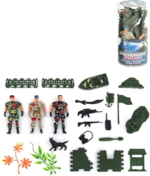 Set de jeu de soldats army avec accessoires en tube