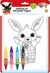 Set de coloriage avec gros crayons de cire double face Bing