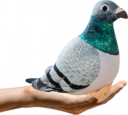 Pigeon ramier en peluche gris 20 cm