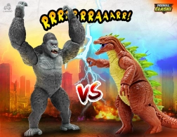 Primal Clash combat Boss vs King Kaiju – set de figurines d’action 21 cm