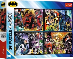 Puzzle 4 × 250 pièces BATMAN