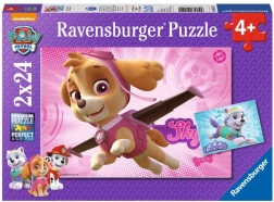 Ravensburger puzzle Paw Patrol Skye et Everest 2×24 pièces