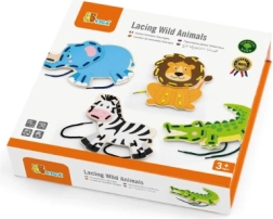 Jeu d’enfilage en bois - animaux sauvages