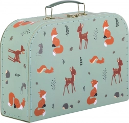 A Little Lovely Company ensemble de deux valisettes en carton pour enfants au motif d’animaux de la forêt – Les copains